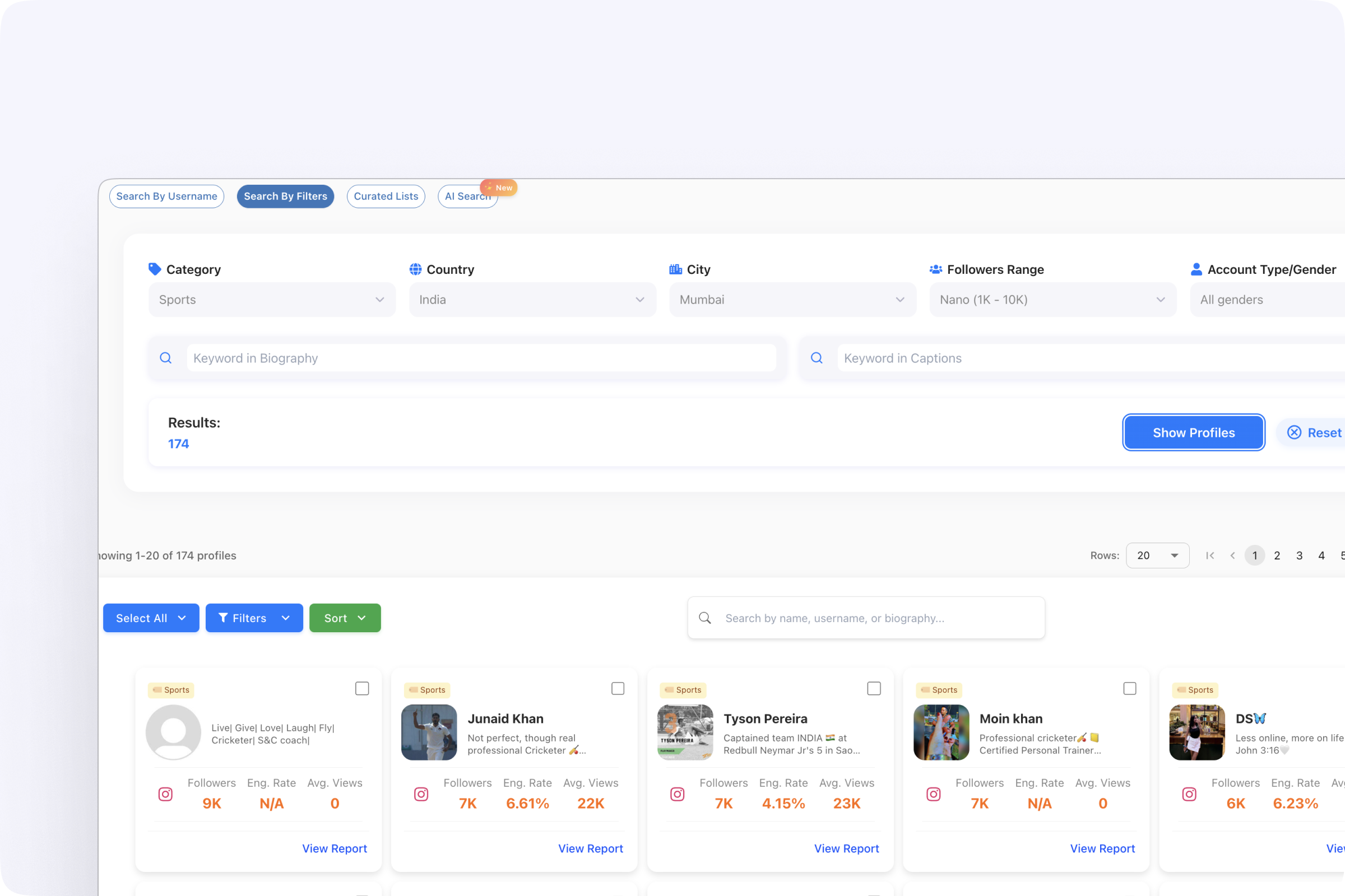 Search by Filters