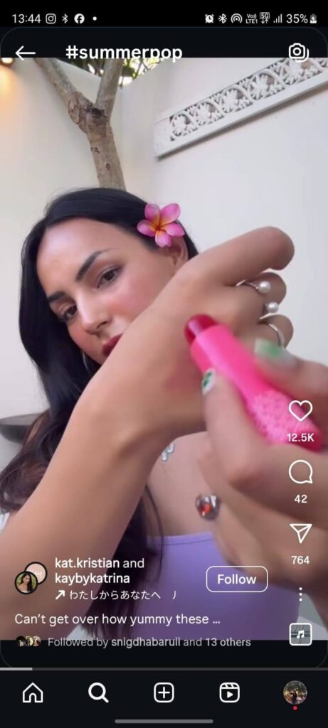 Kat Kristian in a vibrant Kay Beauty SummerPop moment