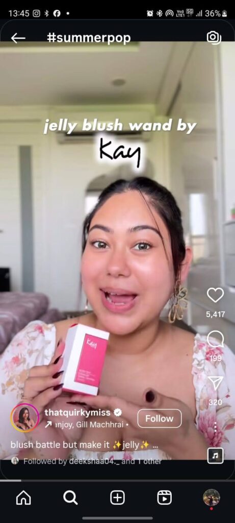 ThatQuirkyMiss battles blush with Kay Beauty’s jelly tint