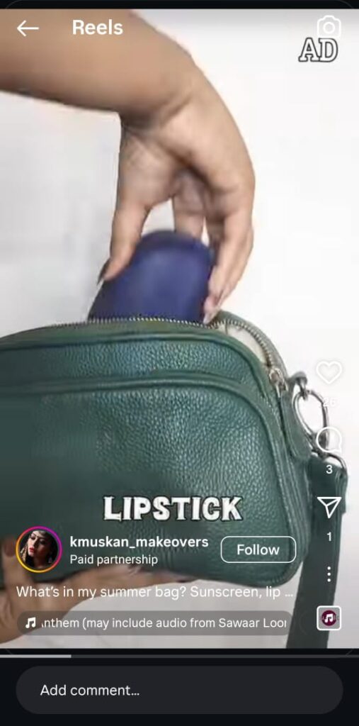 K Muskan presents the Sunsilk serum in her summer essentials bag with styled hair.